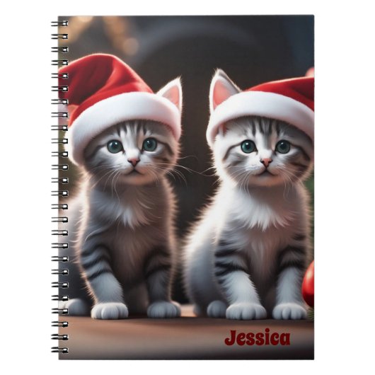 Kitten Kerst Notitieboek (Voorkant)