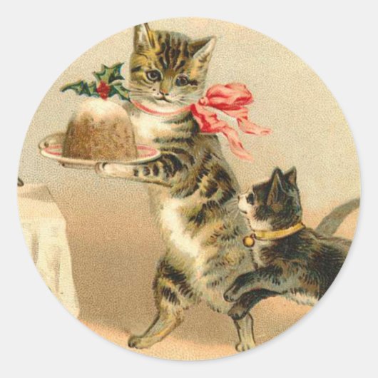  Kitten Kerst sticker (Voorkant)
