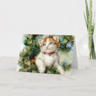 Kitten Kerstbriefje Kaart