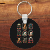 kitten kerstkatten sleutelhanger (Voorkant)