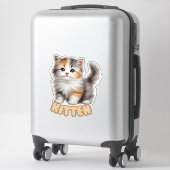 KITTEN - KINDERKAMER STICKER (Koffer)