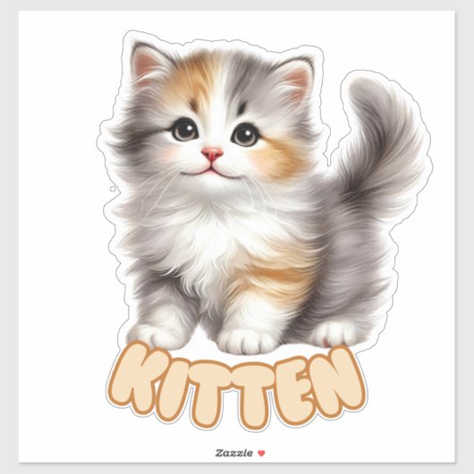 KITTEN - KINDERKAMER STICKER (Vel)