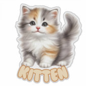KITTEN - KINDERKAMER STICKER (Voorkant)