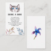 Kitten Kitty Cat Baby shower Breng een boekenomhul Informatiekaartje (Voorkant / Achterkant)