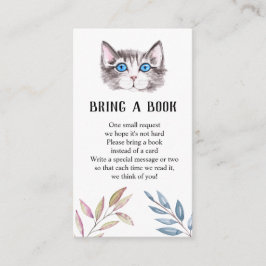 Kitten Kitty Cat Baby shower Breng een boekenomhul Informatiekaartje