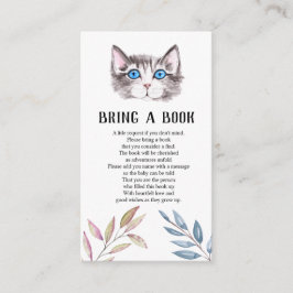 Kitten Kitty Cat Baby shower Breng een boekenomhul Informatiekaartje