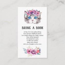 Kitten Kitty Cat Baby shower Breng een boekenomhul Informatiekaartje
