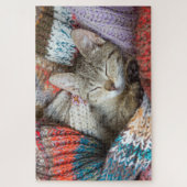 Kitten Kitty Cat Cute Fun Animal Jigzaag Puzzle Legpuzzel (Verticaal)