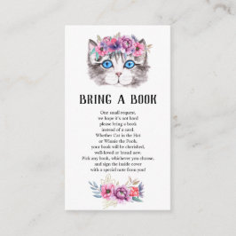 Kitten Kitty Cat Pink Floral Boeken voor Baby Informatiekaartje