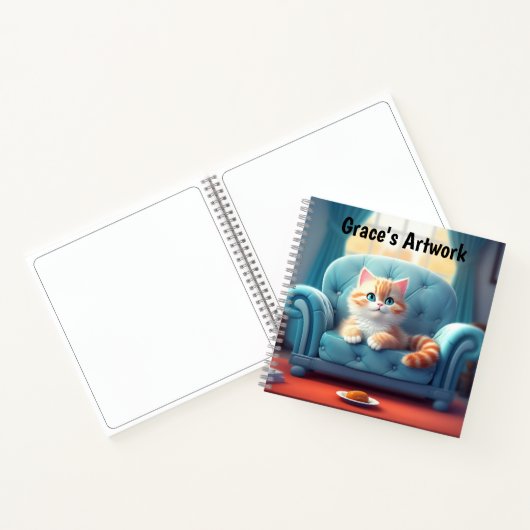 Kitten kunstwerk notitieboek (Binnen)