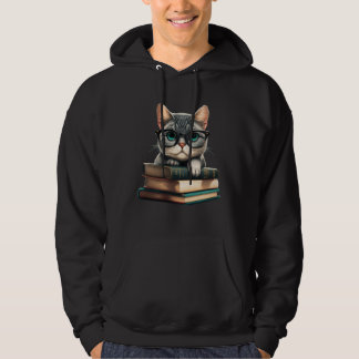 Kitten Leest Boeken voor van Zowel Katten als Lit Hoodie