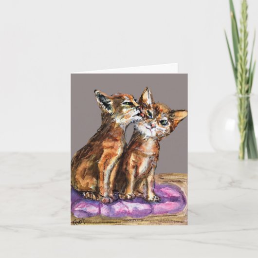 Kitten Lekker Likken Kaart (Voorkant)