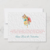 *~* Kitten Letter Pastel Baby shower Dank u Bedankkaart (Achterkant)