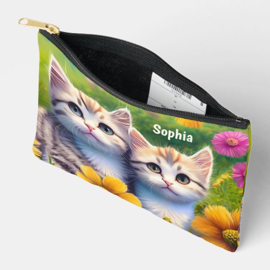 Kitten Leuke Dieren Gepersonaliseerde Naam Etui (Open)