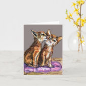 Kitten Likken Is Lekker  Kaart (Gele Bloem)