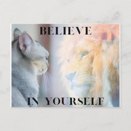 Kitten & Lion Mirror gelooft in jezelf Briefkaart