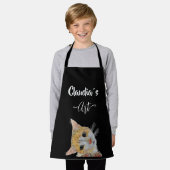 Kitten looking art and name All-Over Print Apron Schort (Gedragen)
