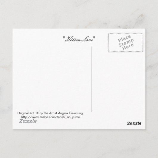 Kitten Love Briefkaart (Achterkant)