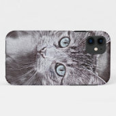 Kitten Love Cute Kitty Cat with Luminous Blue Eyes Case-Mate iPhone Case (Achterkant (horizontaal))