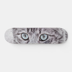 Kitten Love Cute Kitty Cat with Luminous Blue Eyes Persoonlijk Skateboard