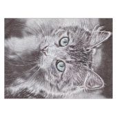 Kitten Love Cute Kitty Cat with Luminous Blue Eyes Tafelkleed (Voorkant (Horizontaal))