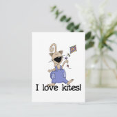 Kitten Love Kites Tshirts en Gifts Briefkaart (Staand voorkant)