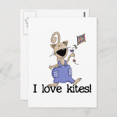 Kitten Love Kites Tshirts en Gifts Briefkaart (Voorkant / Achterkant)