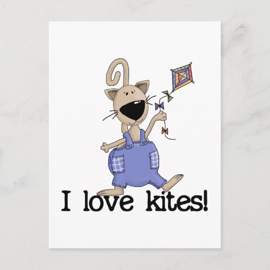 Kitten Love Kites Tshirts en Gifts Briefkaart (Voorkant)