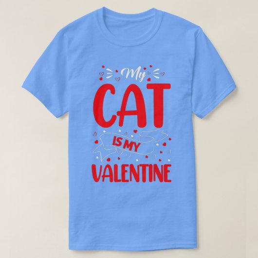 Kitten Lover hart Mijn kat is mijn Valentijn T-shirt (Design voorkant)