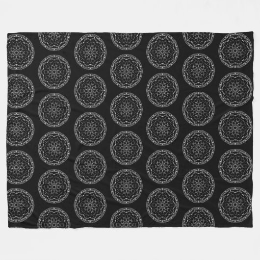 Kitten Mandala Fleece Deken (Voorkant (Horizontaal))