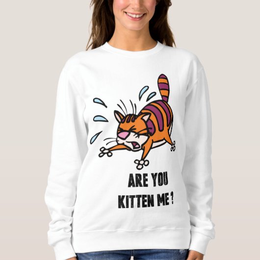 #Kitten me? Dames Basic Sweatshirt (Voorkant)