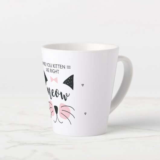 Kitten me rechts Meow Latte Mok (Rechterhoek)