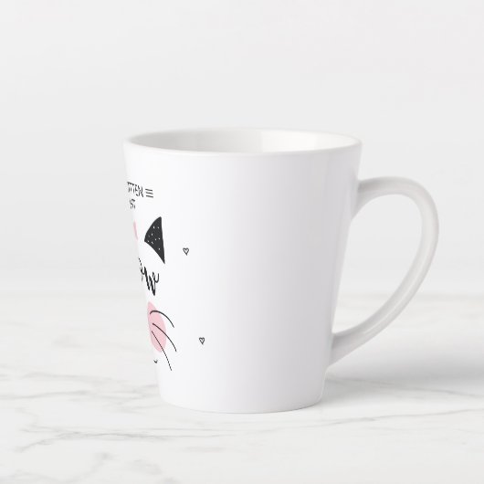 Kitten me rechts Meow Latte Mok (Rechts)