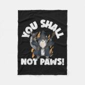 Kitten Meow Parody Movie Funny Cat Wizard You Shal Fleece Deken (Voorkant)