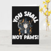 Kitten Meow Parody Movie Funny Cat Wizard You Shal Kaart (Gele Bloem)