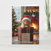 Kitten Meowy Christmas Purrfect Kaart (Voorkant)