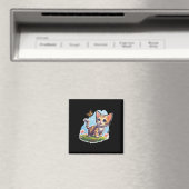 Kitten met blauwe ogen en vlinder perfecte zomer magneet (Insitu (Vaatwasser))