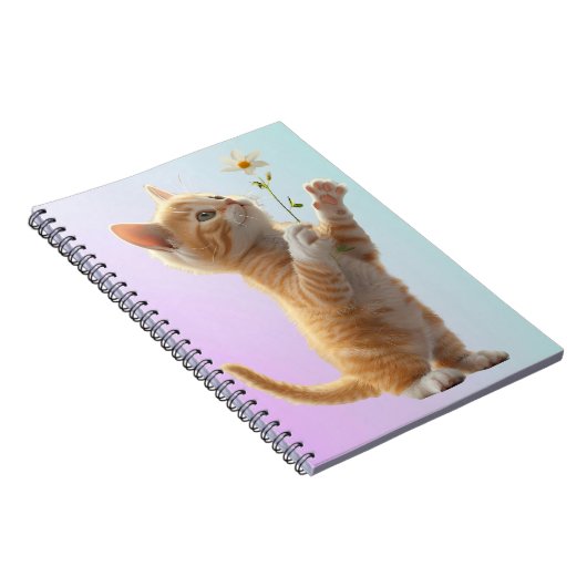 Kitten met bloem notitieboek (Rechterzijde)