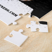 kitten met dumbbels, zwart legpuzzel (Zijkant)