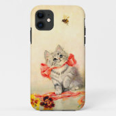 Kitten met een rood lint Case-Mate iPhone case (Achterkant)