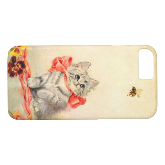 Kitten met een rood lint Case-Mate iPhone case (Achterkant (Horizontaal))