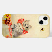Kitten met een rood lint Case-Mate iPhone case (Achterkant (horizontaal))