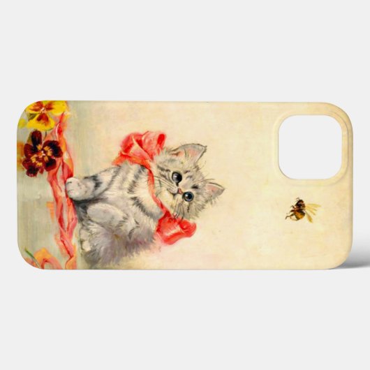 Kitten met een rood lint Case-Mate iPhone case (Achterkant (horizontaal))