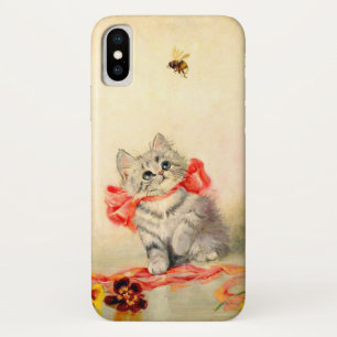 Kitten met een rood lint Case-Mate iPhone case