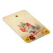 Kitten met een rood lint magneet (Rechterzijde)