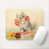 Kitten met een rood lint muismat (Met muis)