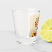 Kitten met een rood lint shot glas (Links)