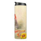 Kitten met een rood lint thermosbeker (Geroteerd rechts)