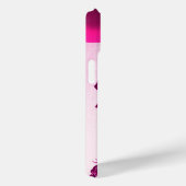 KITTEN MET FUCHSIA PINK ROSES Gemstone Monogram Case-Mate iPhone Case (Achterkant / Rechts)