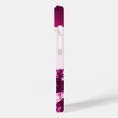 KITTEN MET FUCHSIA PINK ROSES Gemstone Monogram Case-Mate iPhone Case (Achterkant / Links)